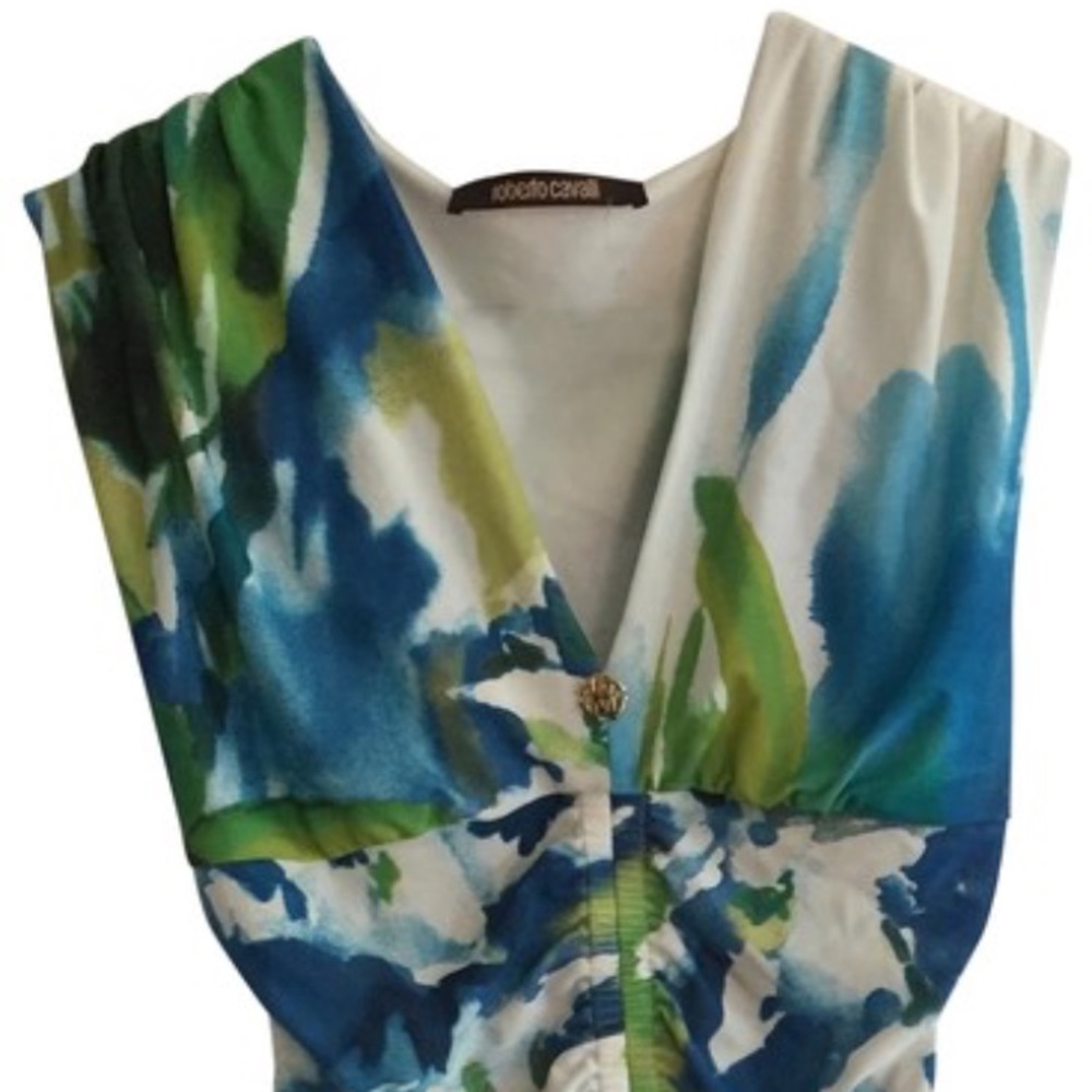 Roberto Cavalli size stretchy print top